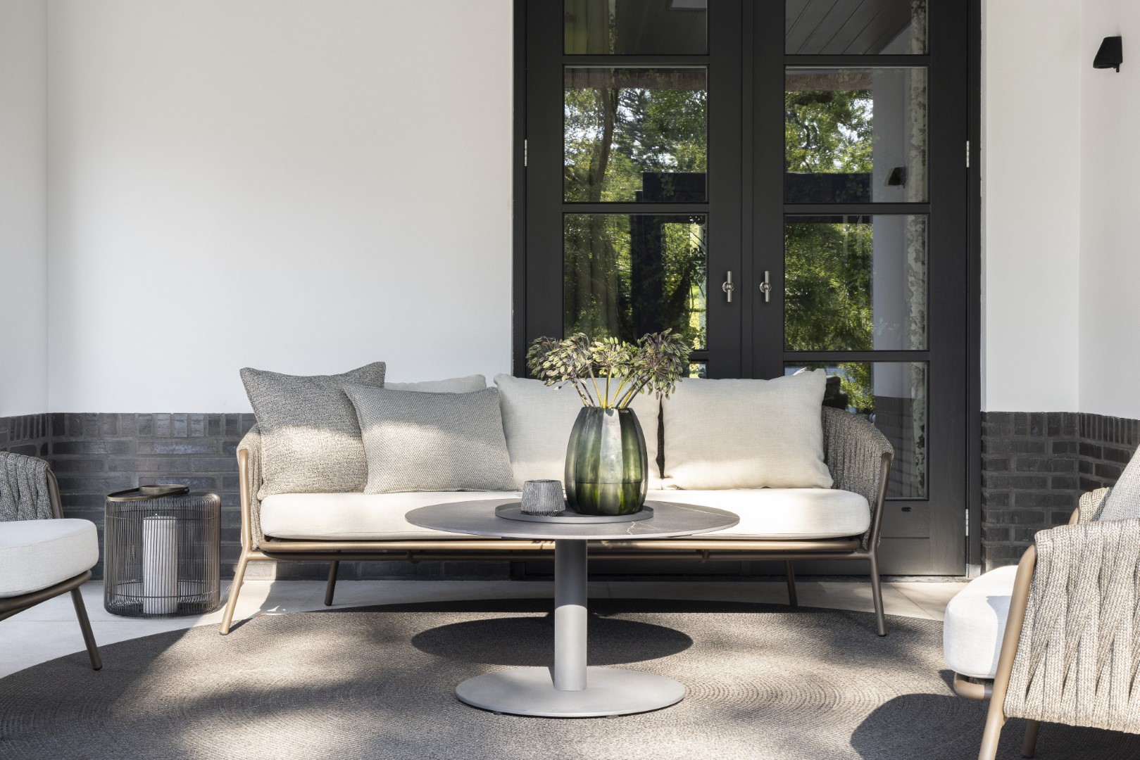 2025 Borek alu rope Genua sofa bronze wenge - Genua lounge chair - Tarente coffee table Borek loungebank